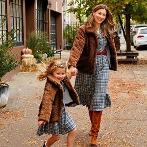 Maison Me Penelope Teddy Coat - Size 6-7 Y NWT